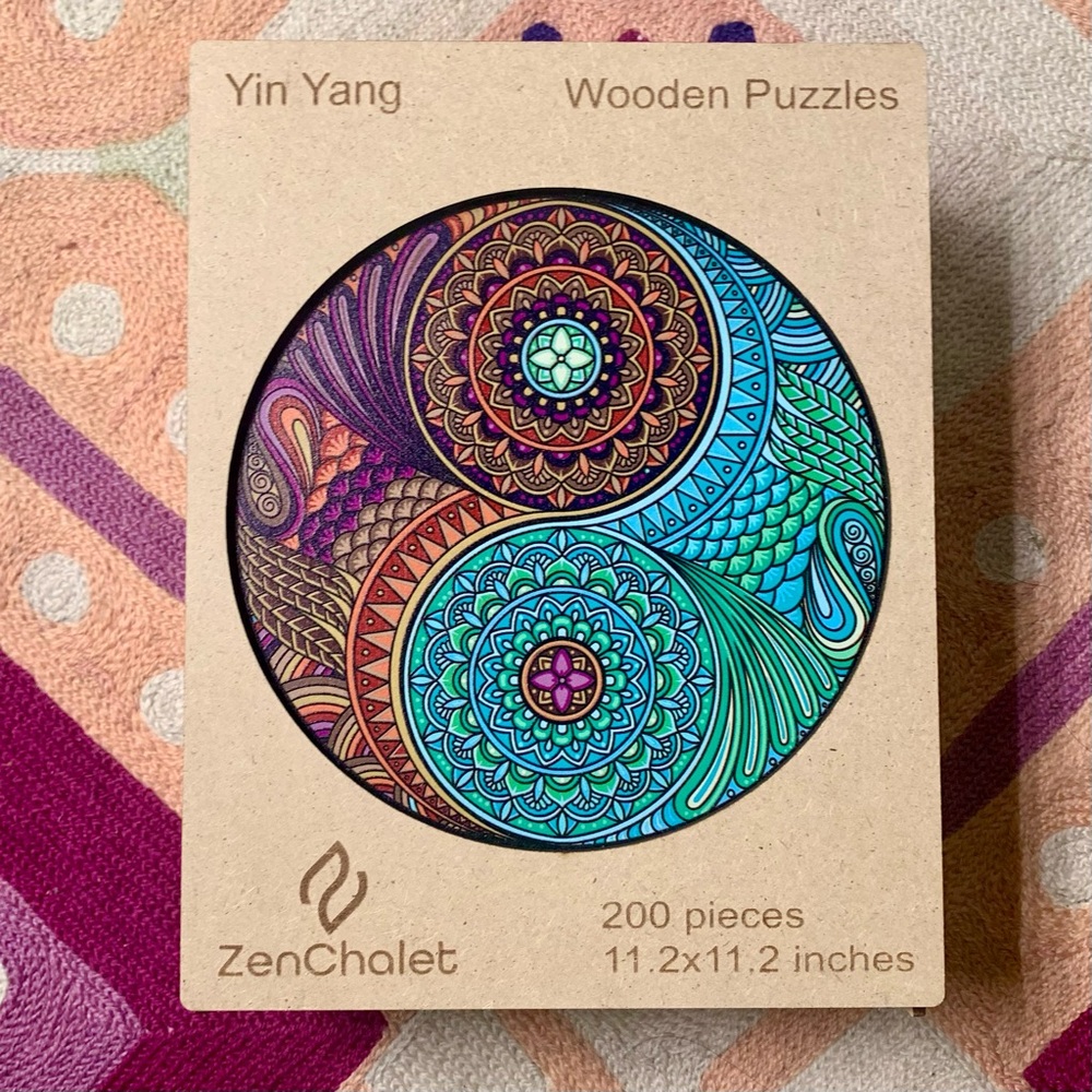 ZenChalet Yin Yang Wooden Jigsaw Puzzle, 200 pcs